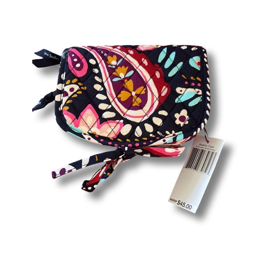 Vera Bradley Black and Red Cosmetic Bags Quilted Design